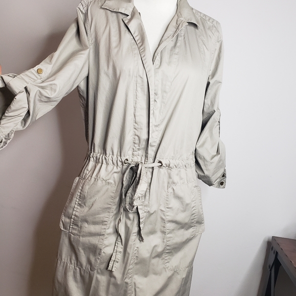 Banana Republic Khakhi Dress - Knee Length - Size 10 - Picture 3 of 11